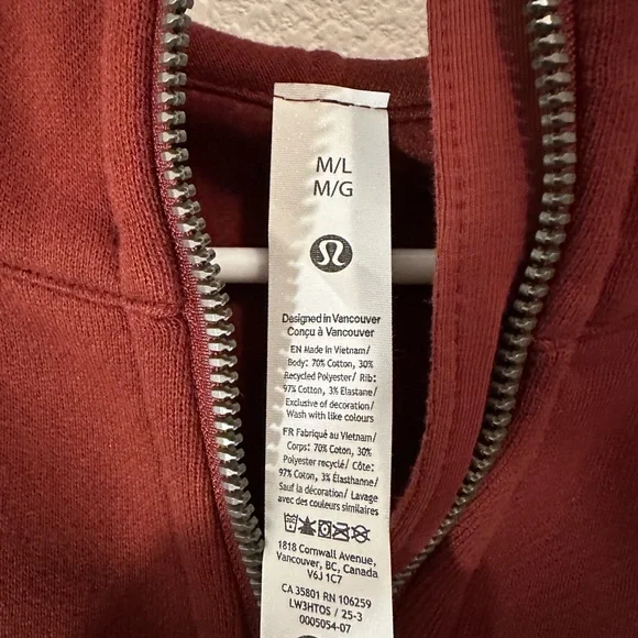 Lululemon Scuba Oversized Half Zip Hoodie, M/L, Rockwood - Picture 6 of 7